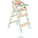 Mamatoyz All-In-One Mint Rengi Foldable Highchair Mint Rengi Ahşap Katlanır Portatif Mama Sandalyesi - Standart