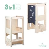 Mamatoyz Flip Natural 3'Ü 1 Arada Öğrenme Kulesi & Aktivite Masası & Yazı Tahtası