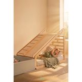 Mamatoyz Sleepy Ahşap Montessori Yatak 70X140CM ve Aksesuarları | Masa | Kara Tahta| Salıncak | Kaydırak ve tırmanma - Naturel Ahşap
