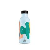 Mamawata Confetti Pipetli Çelik Çocuk Termos Suluk 470 Ml - Açık Mavi