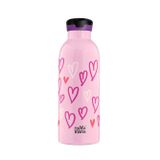 Mamawata Hearts Pipetli Çocuk Termos Matara 470 ml Paslanmaz Çelik Sızdırmaz Yalıtımlı Suluk
