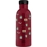 Mamawata Retro Hit Pipetli Çocuk Termos Matara 470 ml Paslanmaz Çelik Sızdırmaz Yalıtımlı Suluk - Bordo - 5