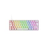 MAMBASNAKE Red Switch Mini RGB Mekanik Oyuncu Klavyesi 62 Tuşlu LED Işıklı USB Type-C Beyaz Gaming Klavye