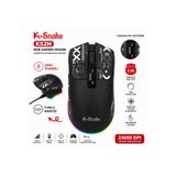 MAMBASNAKE RGB Gaming Mouse 24000 DPI Kablosuz 2.4G Bluetooth Type-C Şarjlı Oyuncu Mouse Şarj Standlı