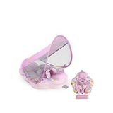 Mambobaby Flower Bush Emniyetli Gölgelikli Ve Ayak Destekli Bebek Yüzme Simidi - Pembe