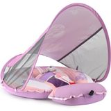 Mambobaby Hot Air Balloon Yüzme Simidi - Pembe, Emniyetli, Gölgelikli ve Ayak Destekli - 1+ Yaş - Renkli
