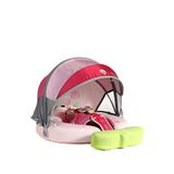 Mambobaby Pink Flowers Emniyetli Gölgelikli Ayak Destekli Bebek Yüzme Simidi