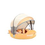 Mambobaby Pizza Desenli Emniyetli Gölgelikli Ve Ayak Destekli Bebek Yüzme Simidi