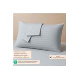 Mamcrazy %100 Pamuk Saten Yastık Kılıfı 2'Li – Antrasit, Çizgili (50X70 Cm)
