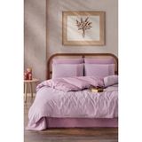 Mami Home Pamuklu Çift Kişilik Nevresim Takımı Çiçekli - Mor - 180 x 200 cm
