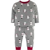 Mamino Kardan Adam %100 Pamuk&cotton Yılbaşı Çocuk Pijama Takımı - Gri - 3 Yaş