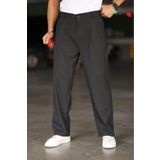 Mamlay Erkek Baggy Çift Pileli ANTRASİT Renk Beli Lastikli Klasik Bol Paça Baggy Pantolon