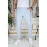 Mamlay Erkek Buz Mavisi Kaliteli Esnek Likralı Bilek Boy Kumaş Pantolon