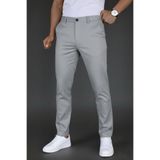 Mamlay Erkek Gri Renk Slim Fit Düğme Kapamalı Kaliteli Kumaş Pantolon