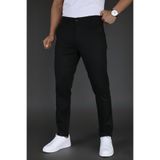 Mamlay Erkek Siyah Renk Slim Fit Düğme Kapamalı Kaliteli Kumaş Pantolon