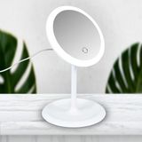 Mamma Beauty LED Işıklı Elektrikli Masa Üstü Makyaj Aynası - Beyaz