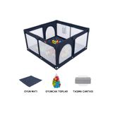 Mamma CİCİKO Playard Güvenli Bebek Ve Çocuk Oyun Alanı Oyun Parkı 125x125 Oyun Matı Ve Topları