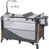 Mamma Luxury Alüminyum Anne Yanı Organizerli Dönenceli Park Yatak Beşik 70 x 110 cm.