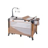 Mamma Luxury Alüminyum Anne Yanı Organizerli Dönenceli Park Yatak Beşik 70 X 110 Cm. Kahve