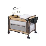 Mamma Maximum Anne Yanı Organizerli Dönenceli Cibinlikli Park Yatak Beşik 70 X 110 Cm. Kahve
