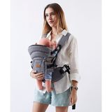Mamma Premium Ergonomik Air File Kumaş Kanguru Çok Yönlü Bebek Taşıma Çantası Ana Kucağı Baby Sling - Antrasit