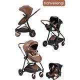 Mamma Quard Aura Trio Travel Bebek Arabası - Kahverengi