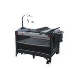 Mamma Ultimate Anne Yanı Organizerli Dönenceli Park Yatak Beşik 70 x 110 Cm. - Gri