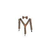 Mammakid Kahverengi Çocuk Papyon Askı Set (1-6) Yaş Uygundur