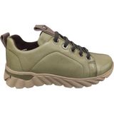 Mammamia 24K-3585 Olive Kauçuk Taban Kadın Deri Ayakkabı