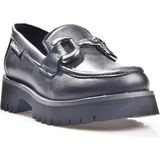Mammamia D24KA-3175 - B Siyah Kadın Deri Tokalı Casual Ayakkabı