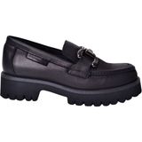 Mammamia D24KA-3175 - B Siyah Nubuk Kadın Deri Tokalı Casual Ayakkabı