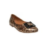Mammamia D25Ya-7225 Günlük Leopar Kadın Babet, ROSE LEOPAR/SİYAH RUGAN, 39