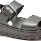 MAMMAMİA D25YS-2375 KALIN TABAN DERİ KADIN SANDALET