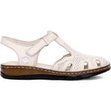 Mammamia D25YS-2550 Kadın Deri Önü Kapalı Comfort Sandalet Taba - Bej