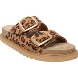 Mammamia D25YT-1445 Günlük Leopar Kadın Terlik - Leopar - Kahverengi