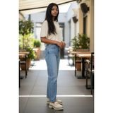 Mammamia D26YA-3630 Krema Hakiki Deri Tam Ortopedik Casual Kadın Günlük Ayakkabı - Mavi