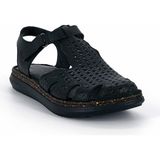 Mammamia D26YS-2750 Kadın Hakiki Deri Burun Kapalı Günlük Comfort Sandalet Siyah