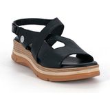Mammamia D26YS-5380 Kadın Hakiki Deri Günlük Comfort Sandalet Siyah