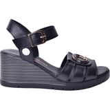 Mammamia Kadın Deri Dolgu Topuk Sandalet D25YS-2775 - 0 - Siyah