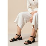 Mammamia Kadın Deri Sandalet D26YS-2795 - Siyah