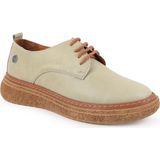 Mammamia Kadın Günlük Ayakkabı Hakiki Deri Bağcıklı Kalın Platform Taban Oxford Sneaker 26Y-7560 - Yeşil