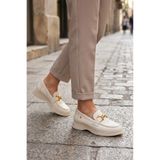 Mammamia Kadın Hakiki Deri Günlük Ayakkabı - Casual -krem Bej - D25ya-3615
