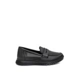 Mammamia Kadın Loafer Ayakkabı, Siyah Pen, 40 Numara