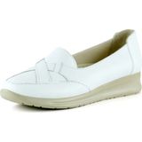 Mammina Beyaz Deri Çapraz Bant Detaylı Slip-On Günlük Ayakkabı