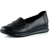 Mammina Siyah Deri Çapraz Bant Detaylı Slip-On Günlük Ayakkabı