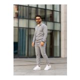 Man Forces Wear Erkek Alt Üst Takım Uzun Kollu Polo Yaka Waffle Kumaş Pamuklu Hava Alan Jogger Pantolonlu Takım