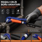 MAN Hcs Prolıne Cr-V Maşalı Çelik Boru Anahtarı 1" Parmak 90°c Burun Silikon Kaplı Ergonomik Sap