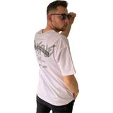 Man Klas Tişört Bisiklet Yaka Oversize Comfort T-Shirt Baskılı Erkek Tshirt - Beyaz