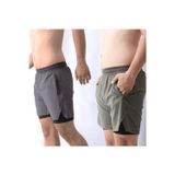 Man Of Man | 2 Li Paket | Unisex Gym Ve Fitness Astarlı Taytlı Şort | Gizli Cep Detaylı