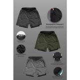 Man Of Man 3 Lü Paket Unisex Gym Ve Fitness Astarlı Taytlı Şort Gizli Cep Detaylı